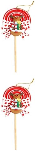 2 парчиња Божиќен декор Полимер глинен украси за десктоп украси Декори за подароци за градинки за Божиќна забава (ирваси