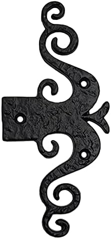 Хардвер Адонаи Хардвер 6,1 инч „реаја“ античко леано железо лажно шарка со текстура - мат црна прашок обложена