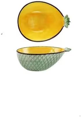 RQEVSNVK 1PCS керамичка плоча ананас форма за вечера салата овошје закуска за садови десерт садови