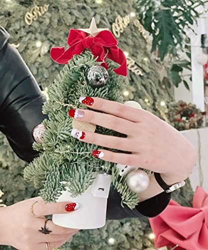 8 Листови Модни Божиќни налепници за Нокти, Налепници За Лак За Уметност За Нокти Ленти Со Целосна Обвивка Што Мешаат Самолеплива