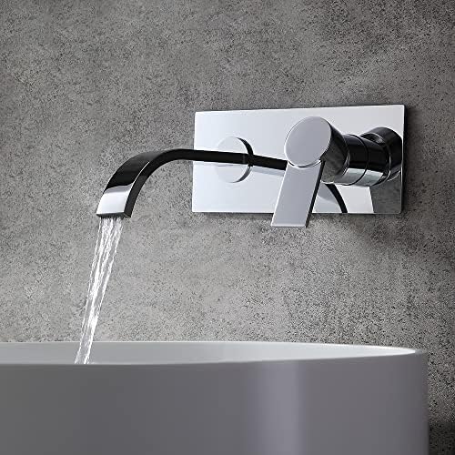 Gogitil современа единечна рачка wallидна монтирање бања мијалник во полиран хром