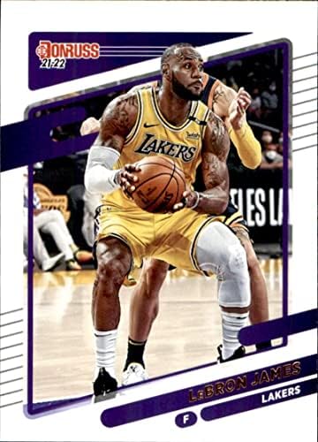2021-22 Донрус 12 Леброн Jamesејмс Лос Анџелес Лејкерс Официјална картичка за трговија во кошарка во НБА во сурова состојба