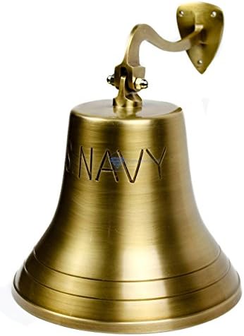 11 Цврст Антички Месинг Четкан Завршен Полиран Премиум Камбанаријата На Морнарицата На Сад / Декор На Бродот на Поморската Морнарица &засилувач;