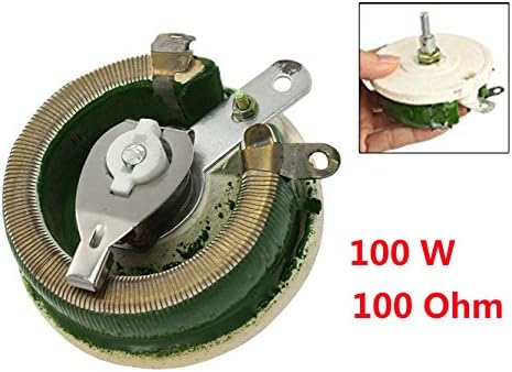 YXQ 100W 100OHM RHEOSTAT керамички лизгачки диск со променливи отпорници за напојување со прилагодлива жица со тенџере со потенциометар