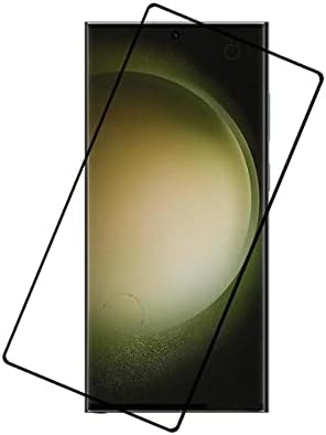 За Samsung Galaxy S23 Ултра Екран Заштитник- [2 Пакет] Црно Калено Стакло Заштитник На Екранот Граница Заштитник За Samsung Galaxy