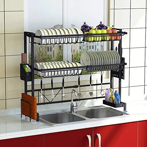 Pdgjg повеќе-употреба нерѓосувачки челик садови решетката со двојна мијалник за мијалник прилагодлива кујна орагнизатор решетка за сад