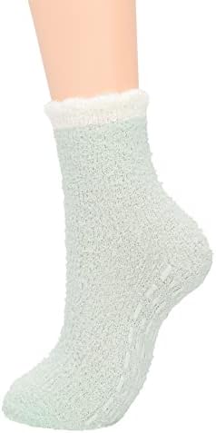 Зандо пријатни нејасни чорапи за женски болнички чорапи со затегнувања за жени што не се лизгаат чорапи, лизгачки чорапи спијат меки чорапи