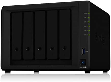 Синологија DS1522+ 5-за-за-десктоп NAS решение 5x3,5/2,5 SATA HDD/SSD, 2x M.2 2280 NVME SSD, 8 GB RAM