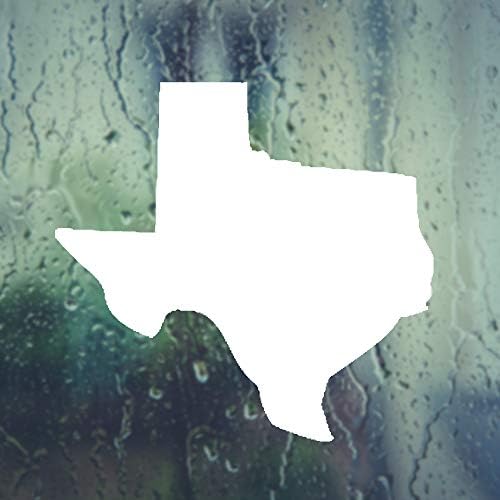 Подземно печатење Тексас Силуета - државна гордост на налепница за винил декларирај | 5 широко | бело