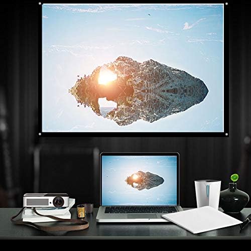 Преносен екран за проекција на завесата со бела проекција на белиот проектор со екрани за проекција на лепило и куки