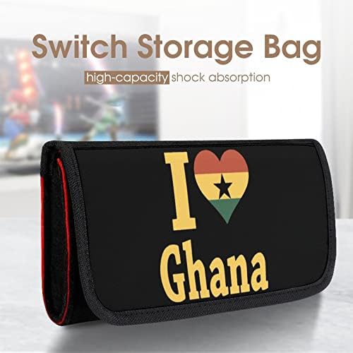 Сакам куќиште за носење Гана за преносен држач за складирање на конзола за игри со додатоци за слот за картички