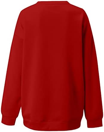 Врвови за пулвер за жени со долг ракав Обичен лабав пулвер врвови печатени џемпери лабави кошули отпечатени блуза со долг ракав