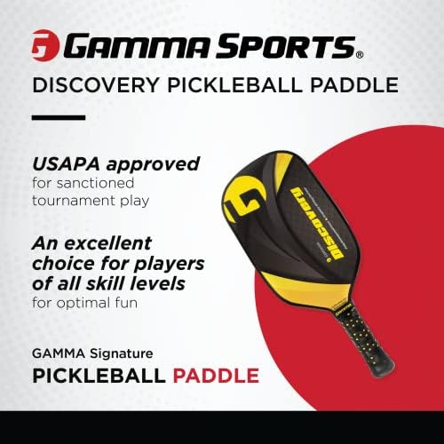 Gamma Sports Venture Series Pickleball лопатка, графит, композитна моќ, зафат за саќе