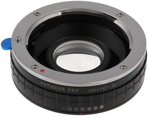 Адаптер за монтирање на леќи Fotodiox Pro-Sony Alpha A-Mount DSLR леќи до Pentax K Mount SLR камера тело, со вградено контролно