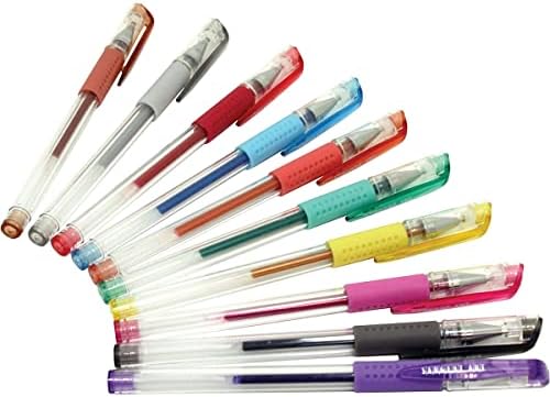 Sargent Art 10 Count Assferted Color Glitter Gel, нетоксични, магични пенкала за мастило, пенкала за уметнички маркери за цртање,