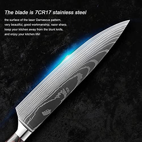 Гонд Дамаск кујнски нож за готвење нож за лежење на нож за домашно месо од месо и зеленчук нож Универзален нож
