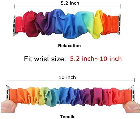 Tomcrazy Scrunchie Elastic Watchband за Apple Watch Band Series 8 7 6 5 4 3 2 1 SE Ultra, Watch Band for Iwatch 49mm 45mm 41mm 38mm 40mm