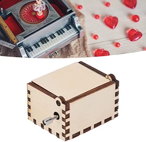 Дрвена музичка кутија, бор од дрво стимулира вежбање раце на способности со рачно музички кутии за роденден и Божиќ