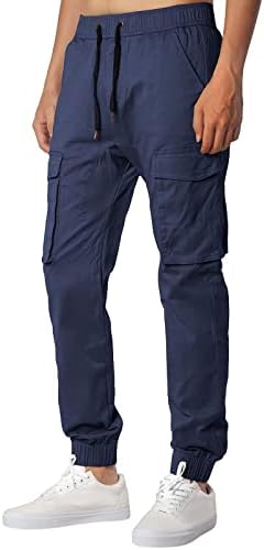 Саксигол 2023 мулти џебни машки панталони модни влечења Редовни комбинезони нови обични лабави домашни панталони