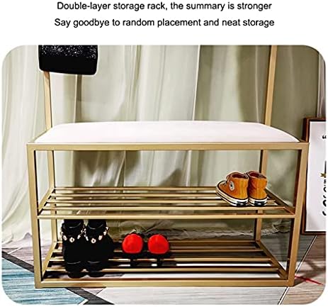 Weimingshop 2-Tier Metal Metal Shae Rack Организатор на чевли, решетката за палто за чевли, решетката за чевли, полици за складирање