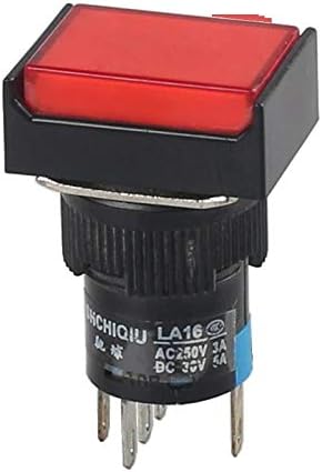 LED моментален прекинувач за копче за притискање со светло LA16J-11D 16mm