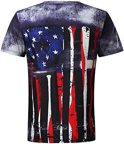 XXBR кошули со кратки ракави за мажи, машко американско знаме за печатење графички маички патриотски кошули мускули вежбање салата врвови маица тенок вклопуваат маи