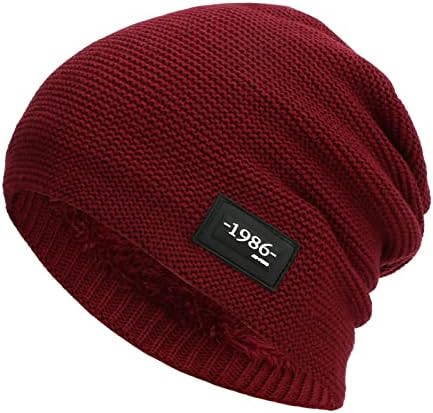 Napoo Beanie Hat Unisex цврста боја истегнете дебела на отворено зимска капа топла џемпер капи