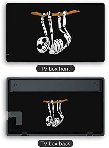 Налепници за смешни скелети налепници за заштитен филм Персонализирана налепница за целосна обвивка компатибилна со Nintendo Switch