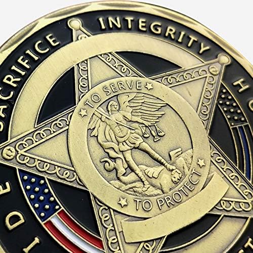 Здравствениот Живот Американскиот Полициски Оддел Предизвик Монета Свети Михаил Заштита На Полициските Службеници Молитва
