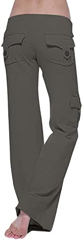 Asntrgd широки панталони за нозе за жени плус големина висока растска јога панталони со џебови y2k пешачење со баги фармерки со