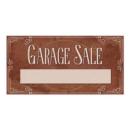 CGSignLab | „Продажба на гаража -викторијанска картичка“ прозорец за лепење | 24 x12