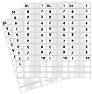 Реди-Таг 31001 Страна-Монтирање Само-Стап Пластични Индекс Јазичиња Број 1-10 1 инчен Бела 104/Пакет