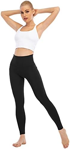 Салспор топло руно наредени хеланки за жени зимски високи половини јога панталони со џебови термички тренинзи за тренингот
