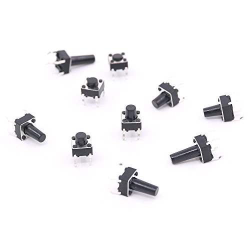 Hilitchi 200 -PCS 6 x 6mm Tactile Push Switch Switch Micro Momentary Tact Assastment Colle - 10 вредност / 4 пинови