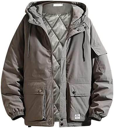Машка есенска и зимска јакна од палто Голема цврста боја лабава џебна палто со долги ракави цврсти топли врвови на врвови