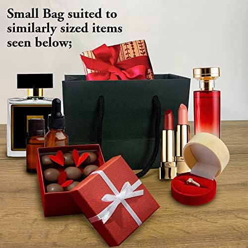 Bang уредна облека 21 -ви роденденски торби за подароци - црна хартија со рачки со јаже - Еко пријателска мала торба за подароци