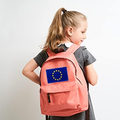 А-Ерска знаме на знамето на знамето на знамето+ЕУ знаме симбол за везење, метална јака значка за тота торба џемпер, ЕУ лепенка за платно