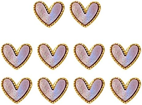 10 парчиња/постави Исклучителни loveубовни срцеви накит за накит за нокти додатоци сјајно безопасно -