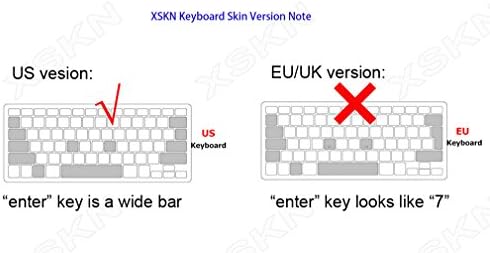 Хебрејска тастатура на XSKN ја покрива силиконската кожа за MacBook Air 13, Pro 13 15 17 инчи, распоред на САД