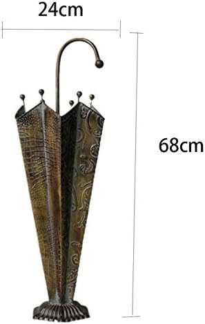 Дашадао чадор стојат затворен метал, шетање стап за складирање на држачи за складирање, облик на чадор, гроздобер стил, рѓосан,
