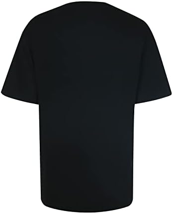 Среќна нова година 2023 година Смешно писмо за печатење врвови на летни екипаж кратки ракави Основни маички кошули лабава обична блуза со маици