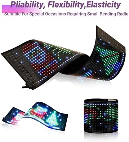 SAPARLO водоотпорен Bluetooth LED знак, 14,6 x3.6 Програмабилен LED знак со контрола на апликации и музички ритам, скролување RGB дисплеј за Shop