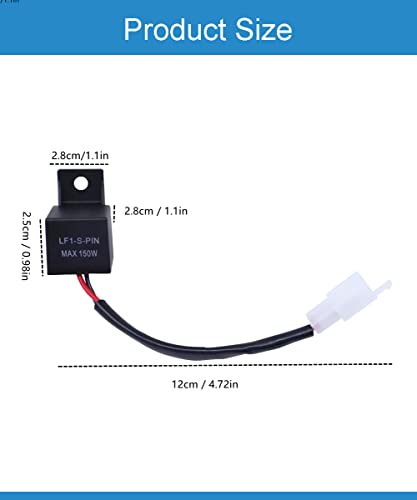 2 парчиња LED Flasher Relay 2 Pin, 12V реле со прицврстување за релеи за контрола на сигналот за вртење на сигналот за моторцикл LED