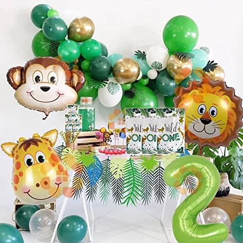 20 пакувања диви една забава торби за подароци џунгла сафари забава фаворизираат бонбони кеси забави украси за деца и џунгла сафари животно