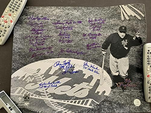 1962 Teamујорк Метс Тим потпиша 16 x 20 w/JSA - автограмирани фотографии од MLB