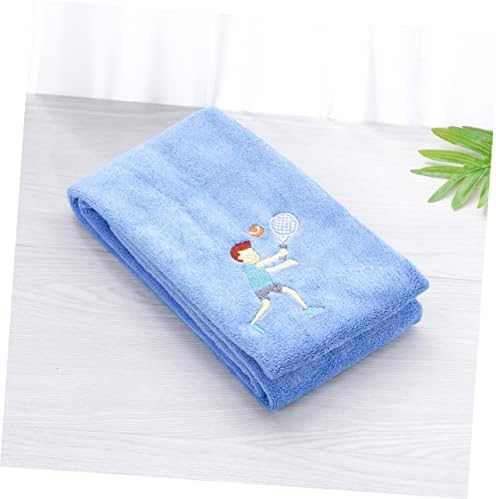 Тенис за пешкири за микрофибер, сино суво везено - за памучно крпа брзо трчање со обрасци за ладење на тренингот Спортски салата
