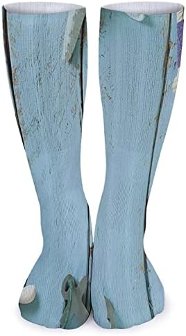 Плажа дрвени wallидни спортови чорапи топли цевки чорапи високи чорапи за жени мажи кои работат обична забава