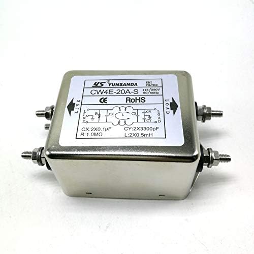 Делови за алатки AC 220V филтер за напојување, анти-мешање, CW4E-30A/6A/10A/20A/3A-S завртка, место-
