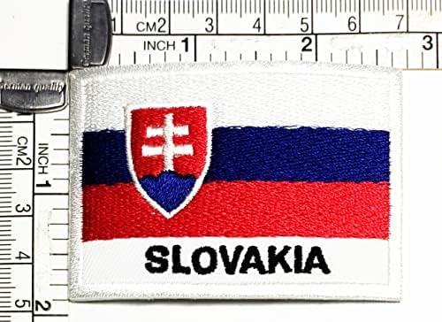 Кленплус 2 парчиња. 1. 7Х2, 6 ИНЧИ. Знаме На Словачка Извезена Лепенка Воено Тактичко Знаме Амблем Униформа Шие Железо На Закрпи Земја Национално