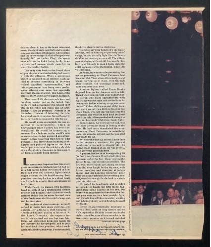 Мухамед Али потпиша фотографија 10x12 весник Маг Страна Вести за автоматско над Листон ЈСА - Фотографии за автограми во боксот